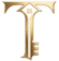 luxurious gold key house emblem